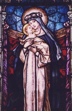 St. Rose of Lima- stain glass window, location unknown. 